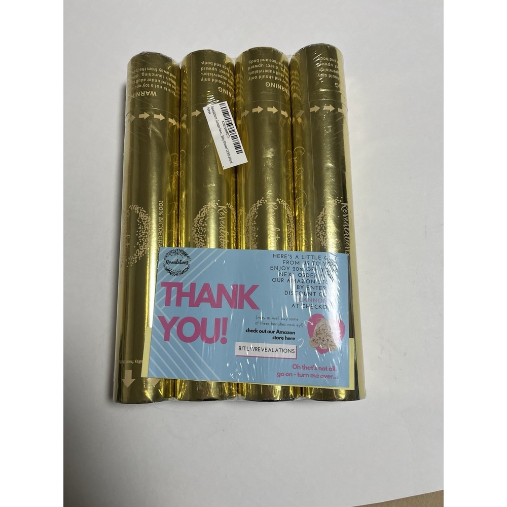 Gender Reveal confetti cannons 2 blue 2 pink‎ by Revealation See Description